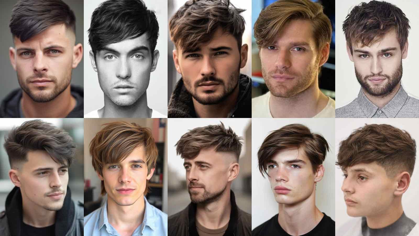 Hombres con varios tipos de cabello